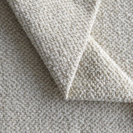 Tissu Bouclette Shetland Ecru 