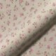 Tissu Fleurs Rose Fond Coloris Lin