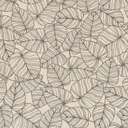 Tissu Bush Leaf Fond Coloris Lin