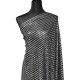 Tissu Paillette Argent sur Voile Noir