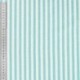 Tissu Etamine Tissé Teint Rayure Fine Turquoise 