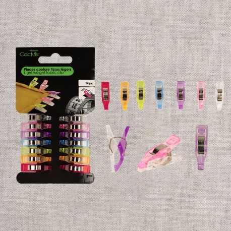 Cactus-pinces patchwork *14pcs 7x27mm