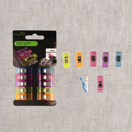 Cactus-pinces patchwork *10pcs 10x27mm