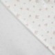 Tissu Jersey Côtelé Coton Imprimé Fleurs Ecru