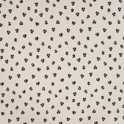 Tissu Jersey Côtelé Coton Imprimé Léopard Sable 