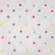 Tissu Coton Leger Brodé Coeur Multico 
