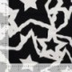 Tissu French Terry Imprimé Digital Etoile Blanc et noir