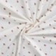 Tissu Jersey Côtelé Coton Imprimé Coccinelle Ecru