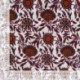 Tissu Voile de Coton Imprimé Fleurs Cognac