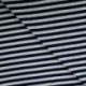 Tissu Jersey de Coton Rayure Bleu Marine