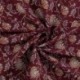 Tissu Voile de Coton Imprimé Fleurs Cognac