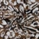 Tissu Popeline de Viscose Imprimée Leopard Marron 