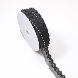 Guipure cloutée Noir