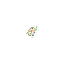 Pm motif avec fleurs - Eléphant