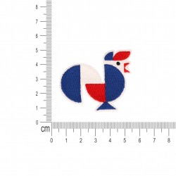 S ecusson coq tricolore - Coq