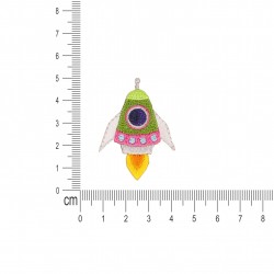 S ecusson explorons lunivers - Fusée