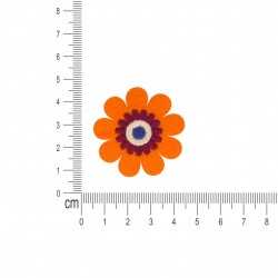 S ecusson fleurs - Orange