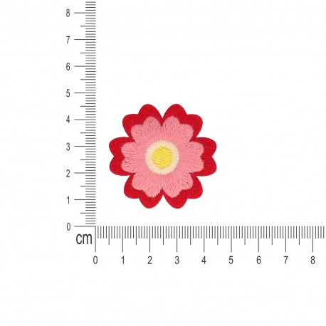 S ecusson fleurs - Rose