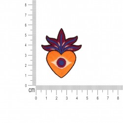 S ecusson coeur sacre - Orange