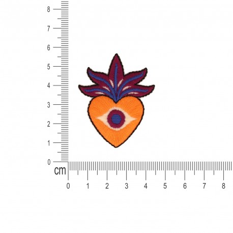 S ecusson coeur sacre - Orange