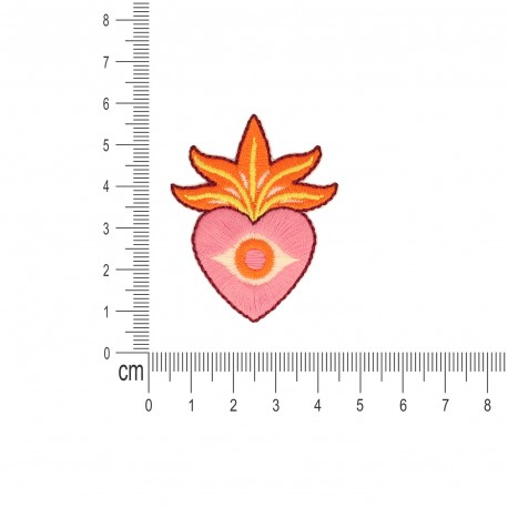 S ecusson coeur sacre - Rose