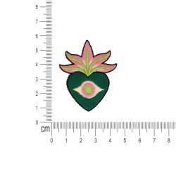 S ecusson coeur sacre - Vert