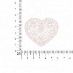 S ecusson coeur dentelle - Blanc