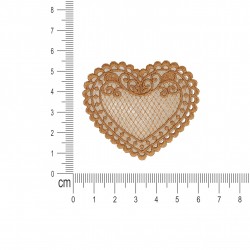 S ecusson coeur dentelle - Beige