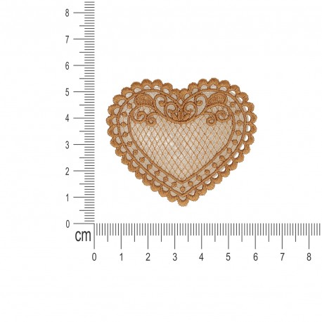 S ecusson coeur dentelle - Beige