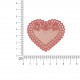 S ecusson coeur dentelle - Fuchsia