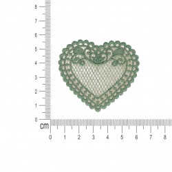 S ecusson coeur dentelle - Vert