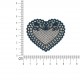 S ecusson coeur dentelle - Bleu