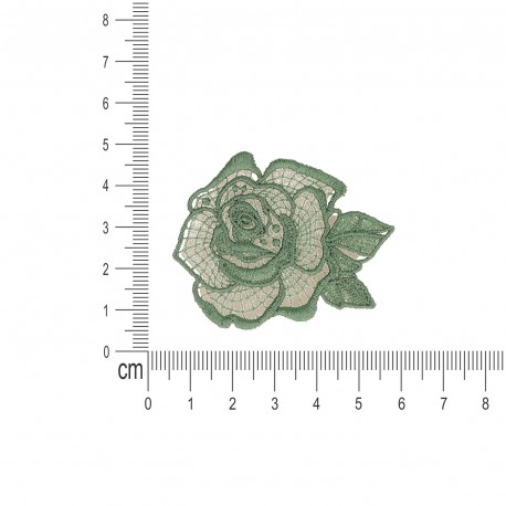 S ecusson fleur dentelle - Vert