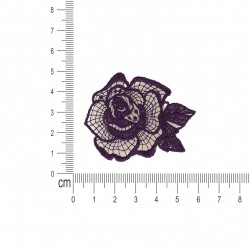 S ecusson fleur dentelle - Violet