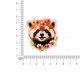 M ecusson tetes danimaux fleuris - Panda roux