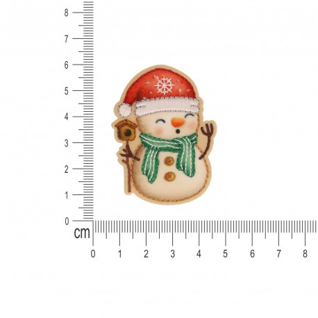 M ecusson esprit de noel - Bonhomme de neige