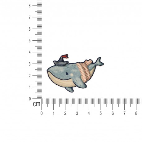 S ecusson animaux heureux - Baleine