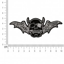 M ecusson tetes de mort - Avec ailes