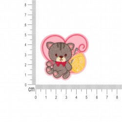 M ecusson couture - Ourson coeur