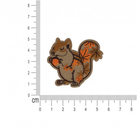 M ecusson animaux fleuris - Ecureuil