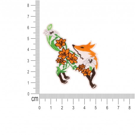 M ecusson animaux fleuris - Renard