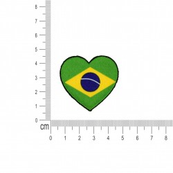 S ecusson drapeaux coeur - Bresil