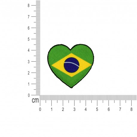 S ecusson drapeaux coeur - Bresil