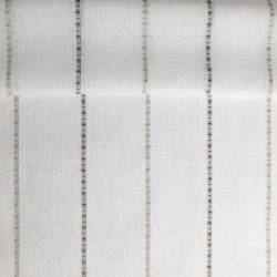 Tissu Etamine Rayée Pola Chocolat