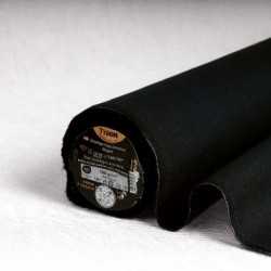 Tissu T100n-entoilage Tissé Thermocollant Noir