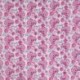 Tissu Coton Matelassé Double Face Imprimé Fleurs Fuchsia