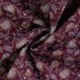 Tissu Coton Matelassé Double Face Imprimé Fleurs Cognac