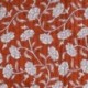 Tissu Coton Matelassé Double Face Imprimé Fleurs Cognac 