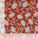 Tissu Coton Matelassé Double Face Imprimé Fleurs Cognac 