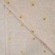 Tissu Viscose Lin Brodé Citron Sable 